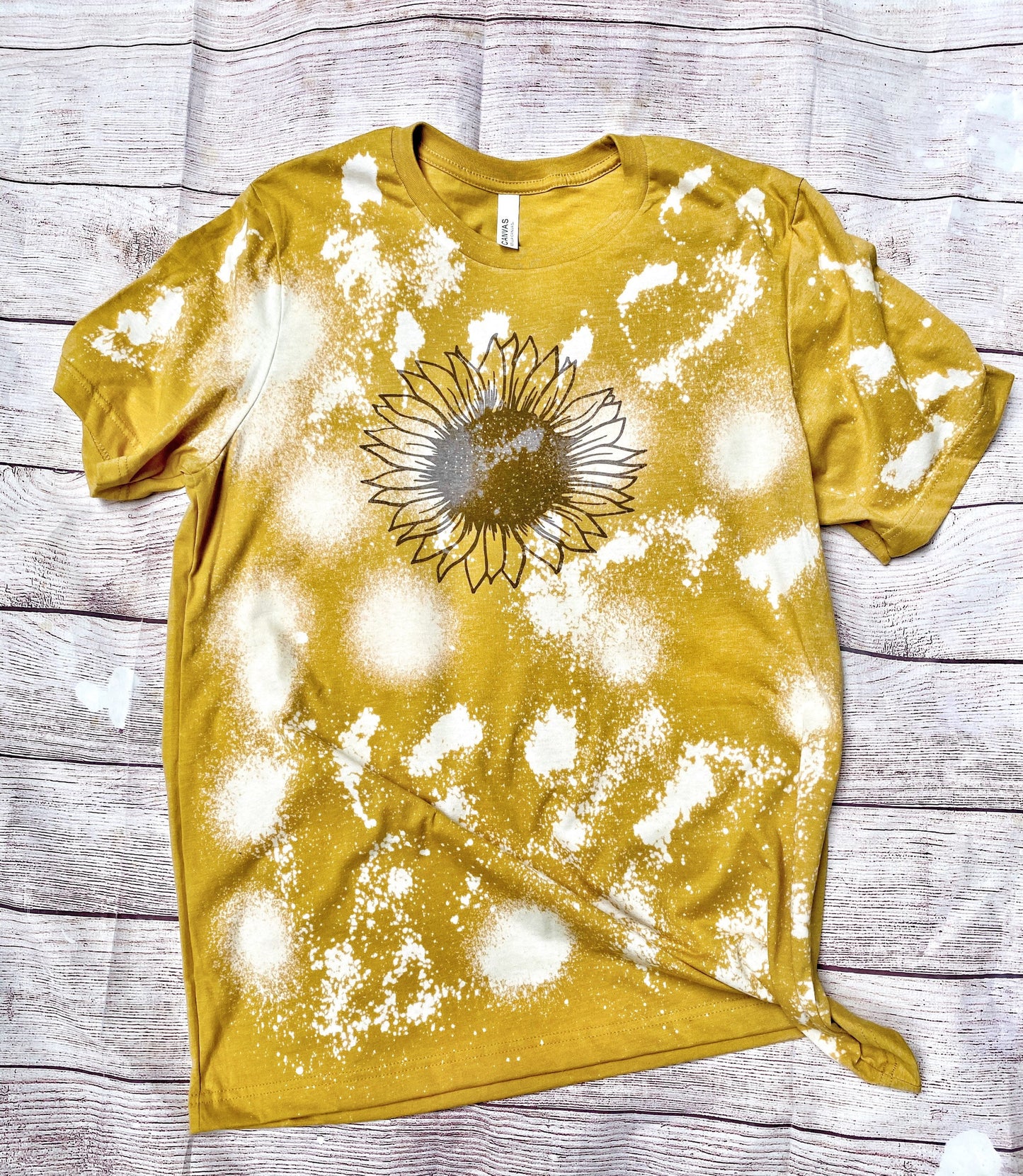 Sunflower Splatter Bleach Tee | Sunflower Bleach Shirt | Sunflower | Bleach Shirt | Bleach Tee