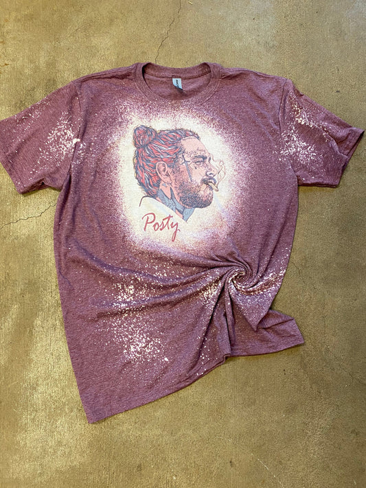 Posty Bleach Shirt | Post Malone | Posty | Bleach Tee | Bleach Shirt | Bleached Shirt