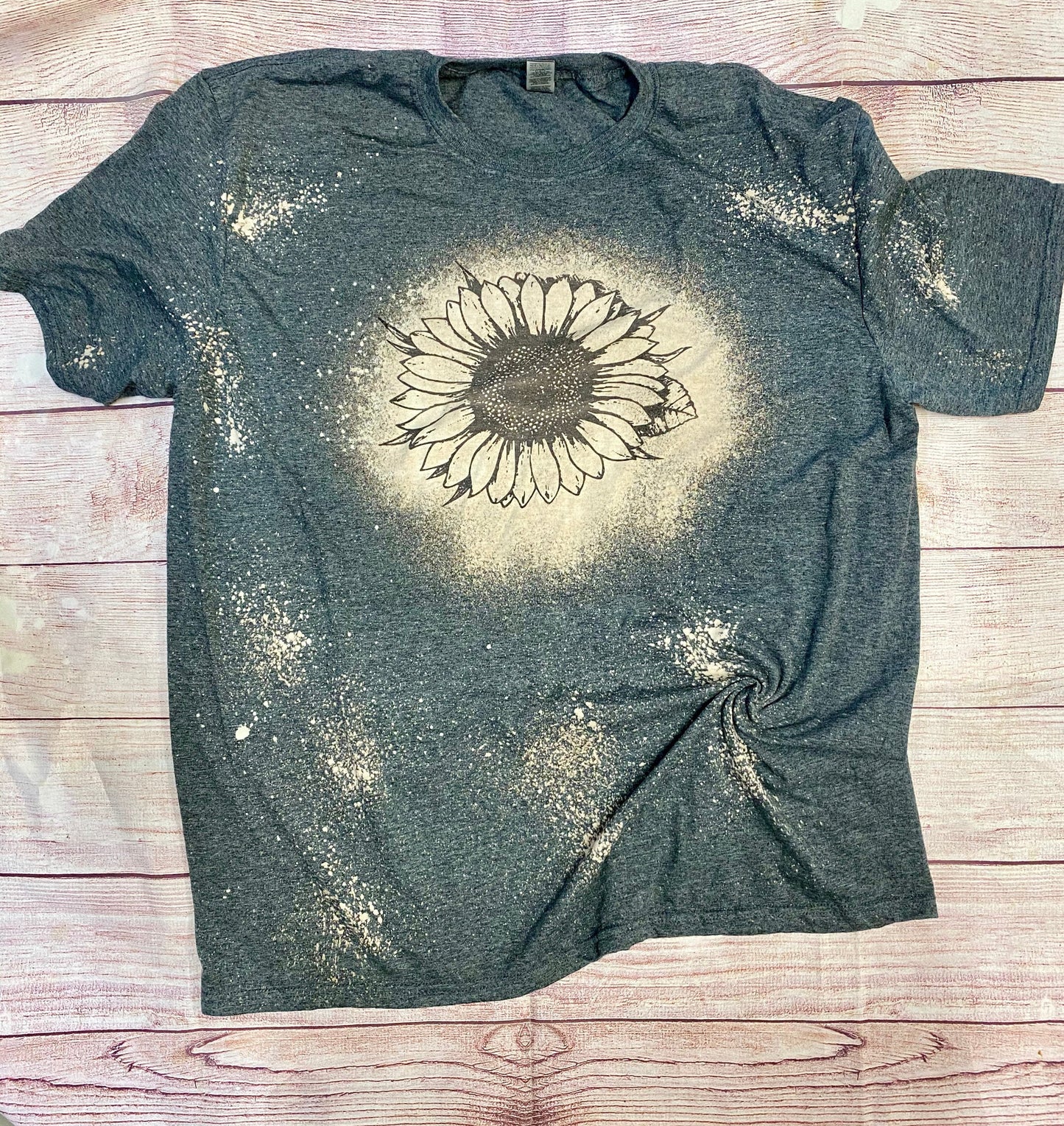 Sunflower Bleach Shirt | Bleach Tee | Bleach Shirt | Bleached Shirt