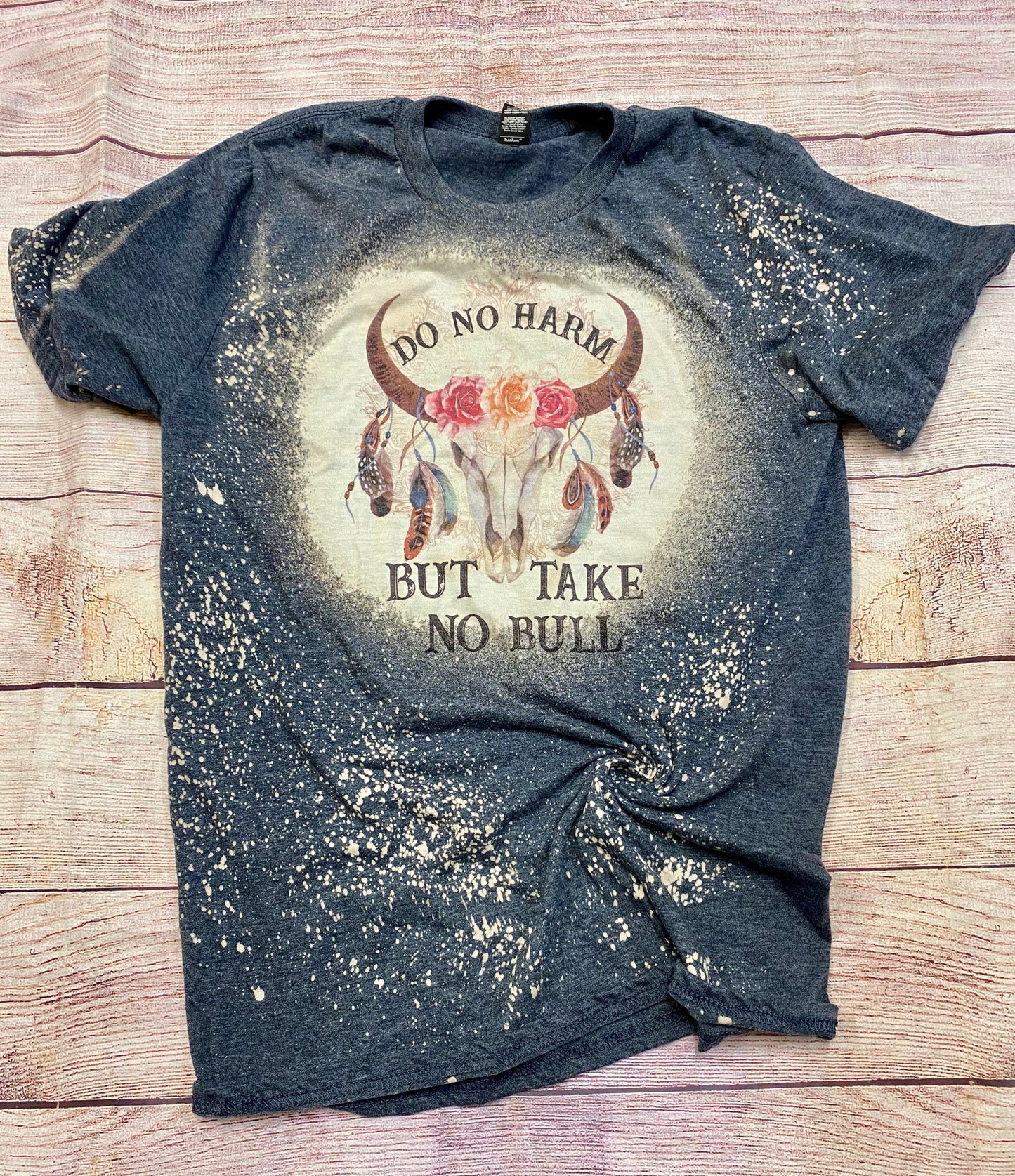 Do No Harm Take No Bull Bleach Shirt | Bleach Tee | Bleach Shirt | Bleached Shirt