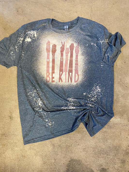 Be Kind Sign Language | Be Kind Hands | Be Kind Bleach Tee | Bleach Tee | Bleach Shirt