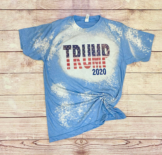 Trump 2020 | Red white blue Trump 2020 Bleach Shirt | Bleach Tee | Bleach Shirt | Bleached Shirt