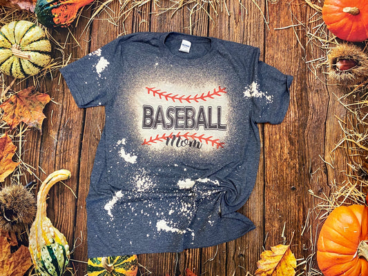 Baseball Mom Bleach Shirt | Bleached Shirt