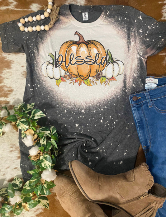 Blessed Pumpkins Fall Bleach Tee