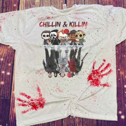 Chillin & Killin Crime Tie Dye tee