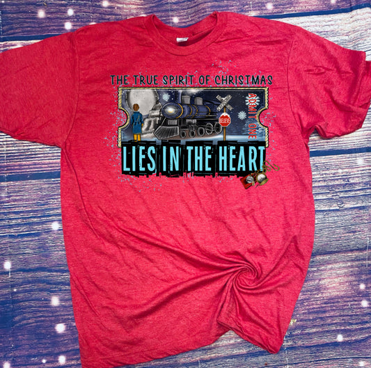 Lies in the Heart Christmas screen Printed Shirt