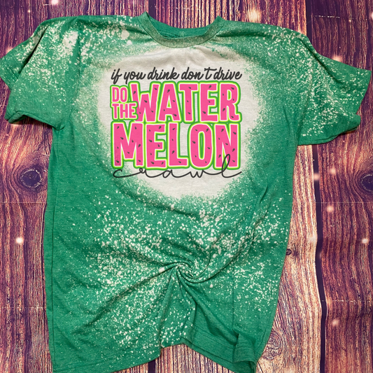 Watermelon Crawl Bleach Tee