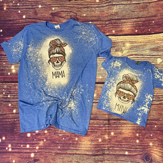 Mama and Me Set | Mama and Mini Bleach Shirt Set