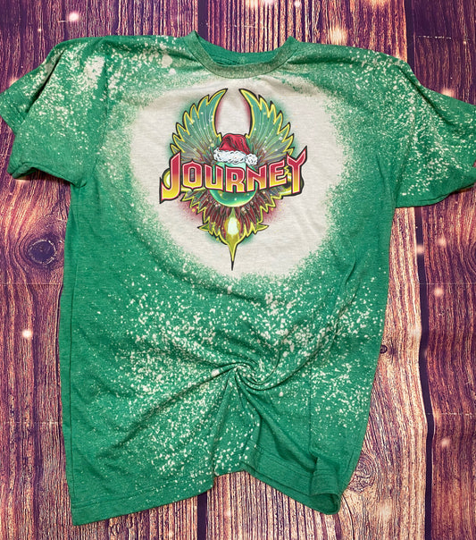 Journey Christmas Bleach Tee