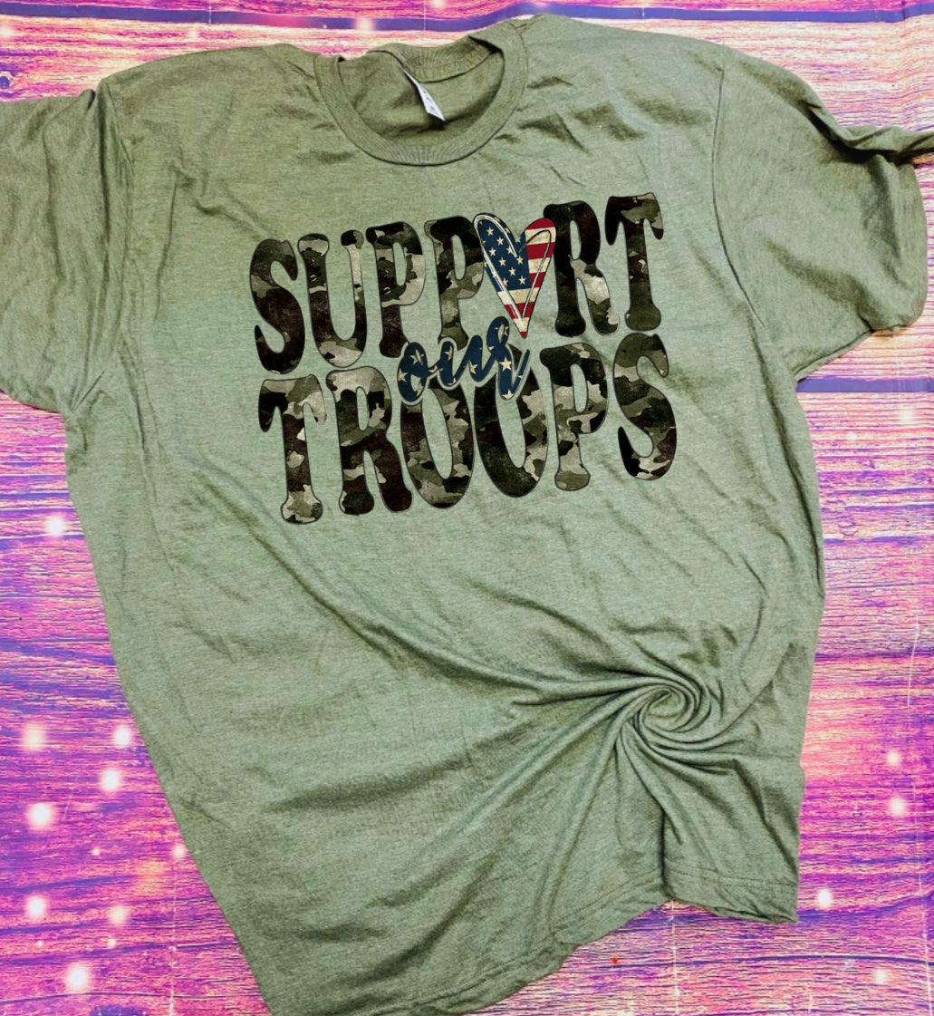 Support our Troops screen Printed Shirt