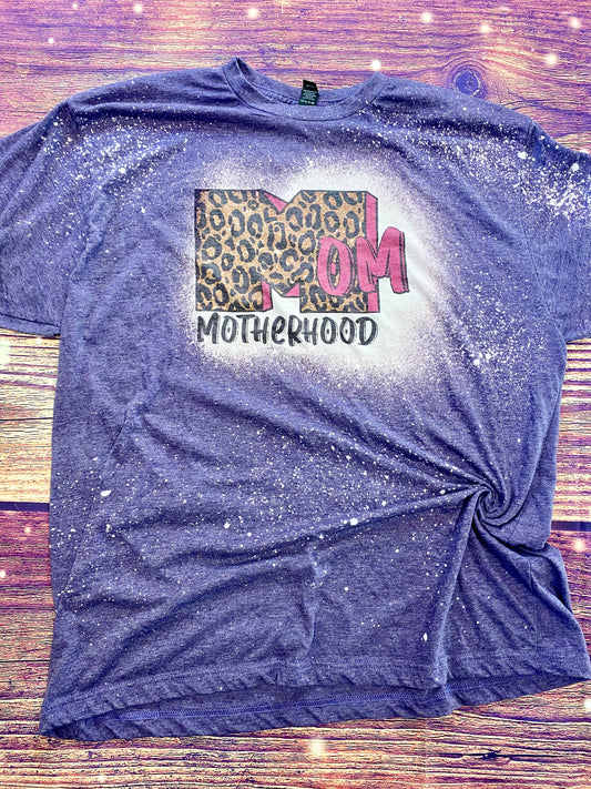 Cheetah Mom Motherhood Bleach Tee