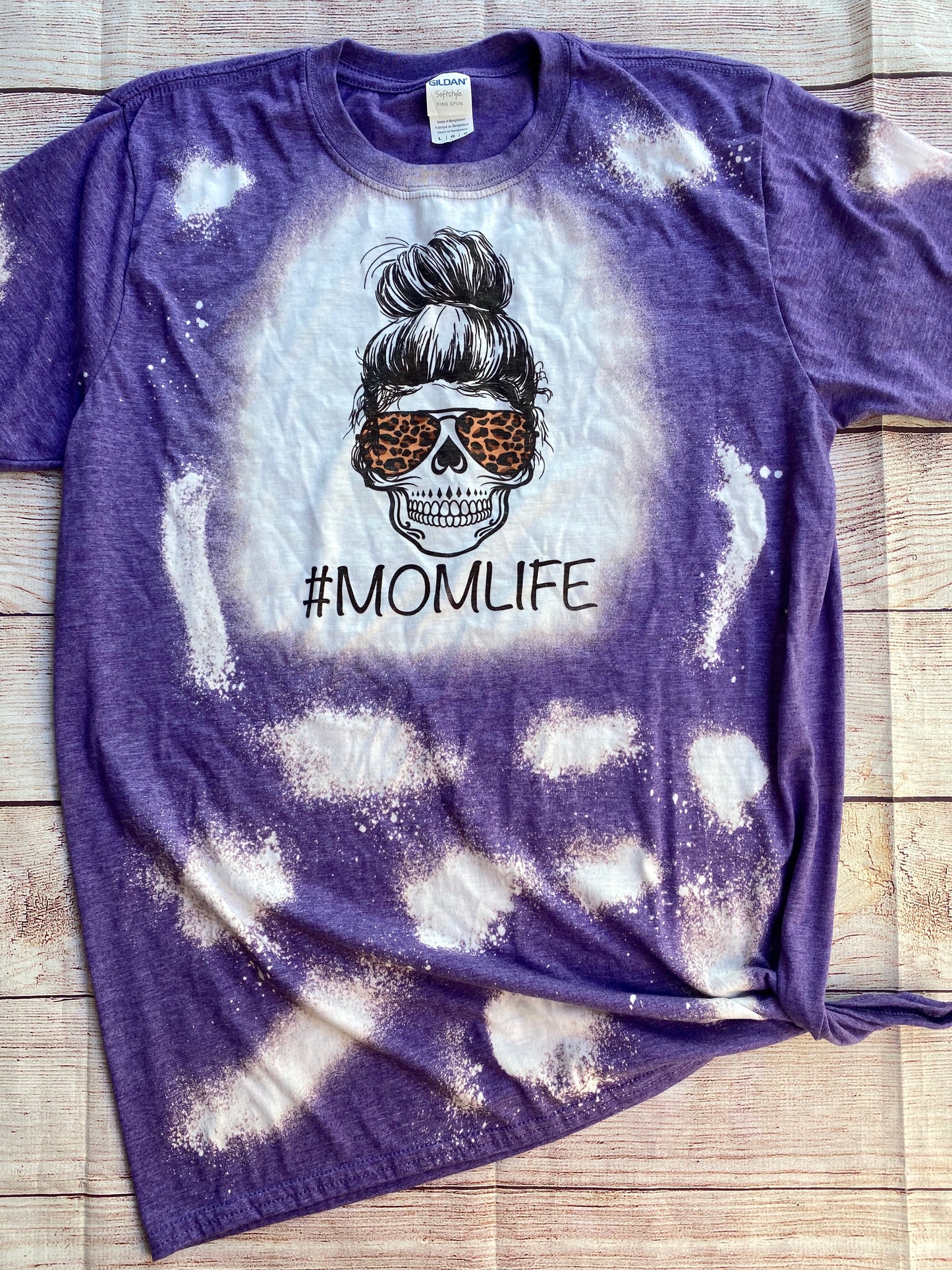 Purple Skull MomLife Bleach tee | MomLife Skull | Bleach MomLife shirt | Bleach shirt | Bleach tshirt | Bleach mom life skull | Mom life skull | bleach mom life