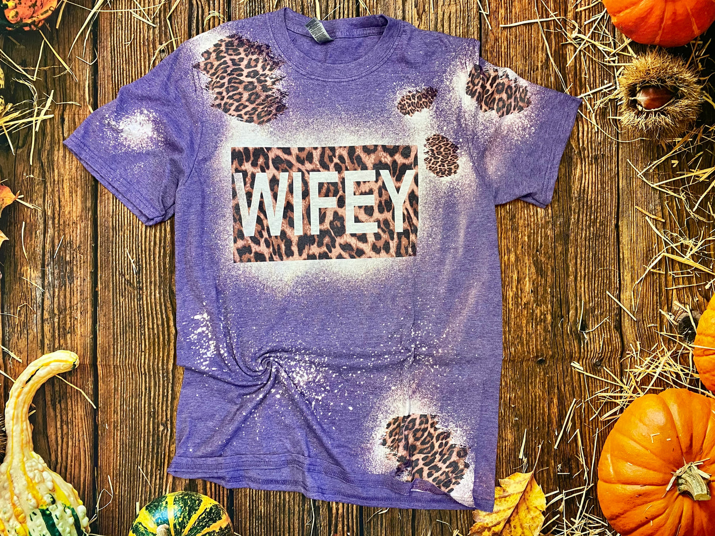 Cheetah Wifey | Wifey Cheetah Bleach Shirt | Bleach Tee | Bleach Shirt