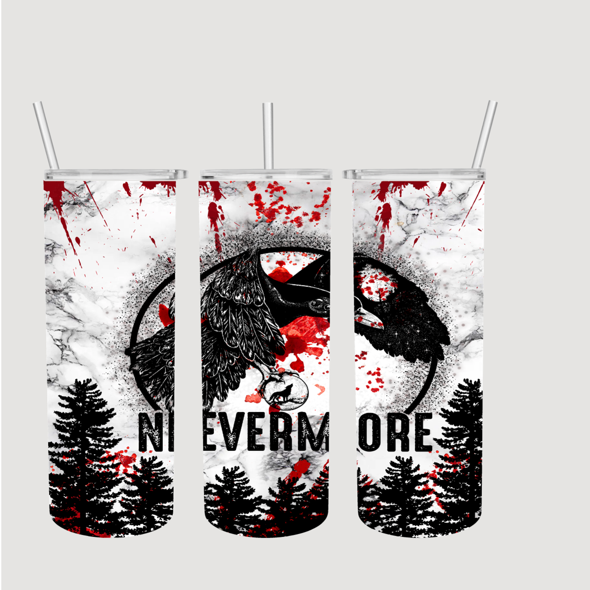 Nevermore Halloween Tumbler