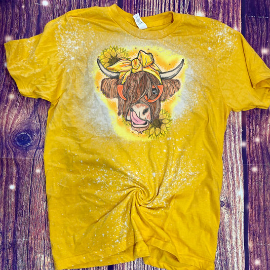 Sunflower Cow Bleach Tee