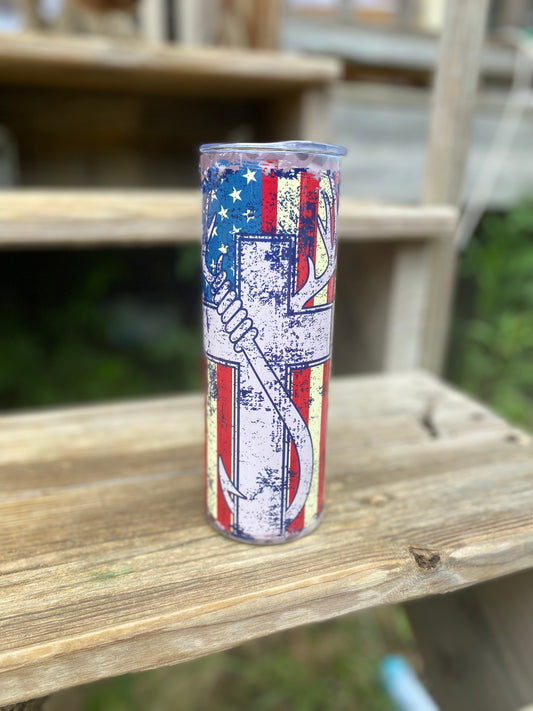 Cross Flag Father’s Day Tumbler