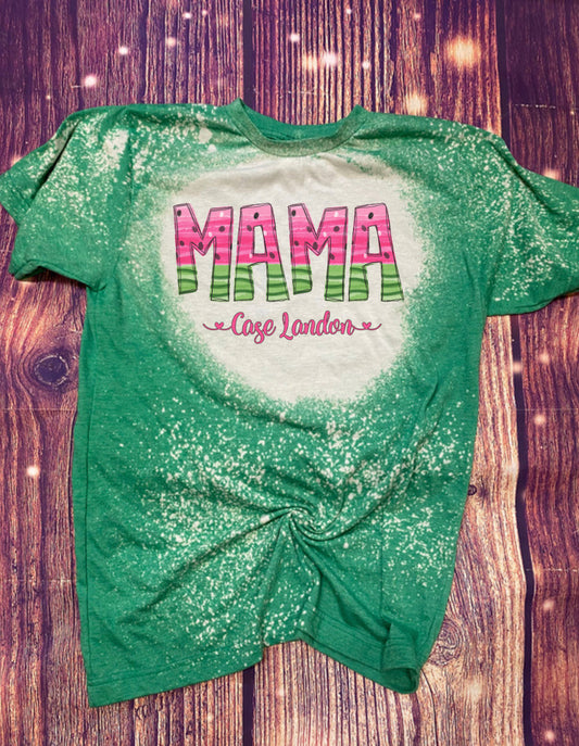 Watermelon Personalized Mama Bleach Tee