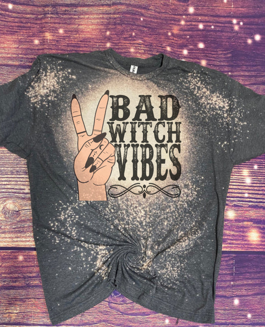 Bad Witch Vibes Halloween Bleach Tee