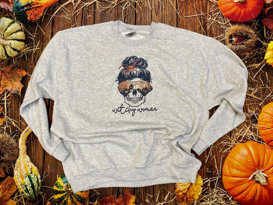 Witchy Woman Skull Sweatshirt