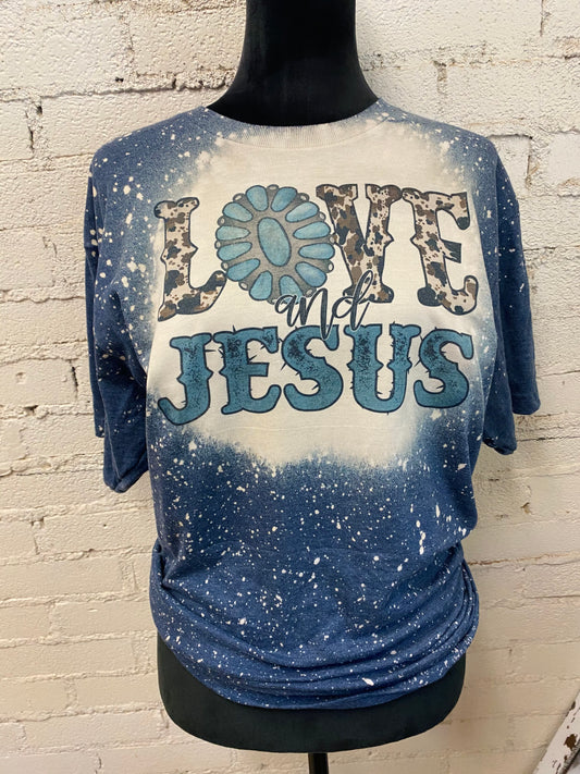 Love and Jesus Bleach Tee