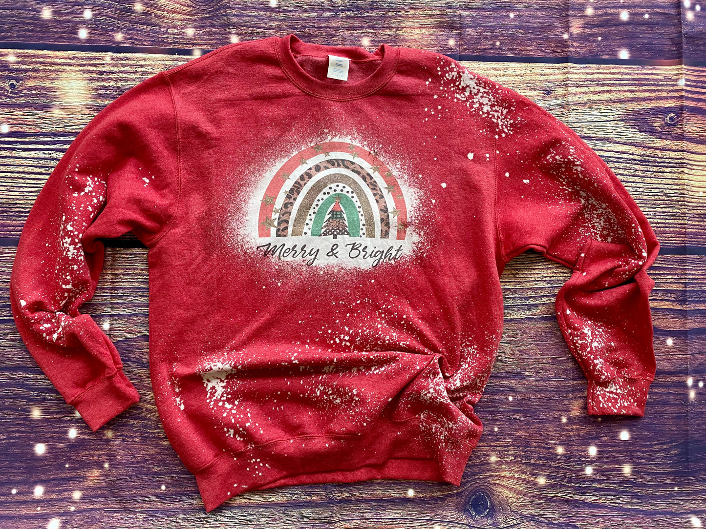Merry & Bright Bleach Sweatshirt