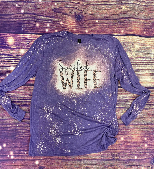 Spoiled Wife bleach long sleeve shirt