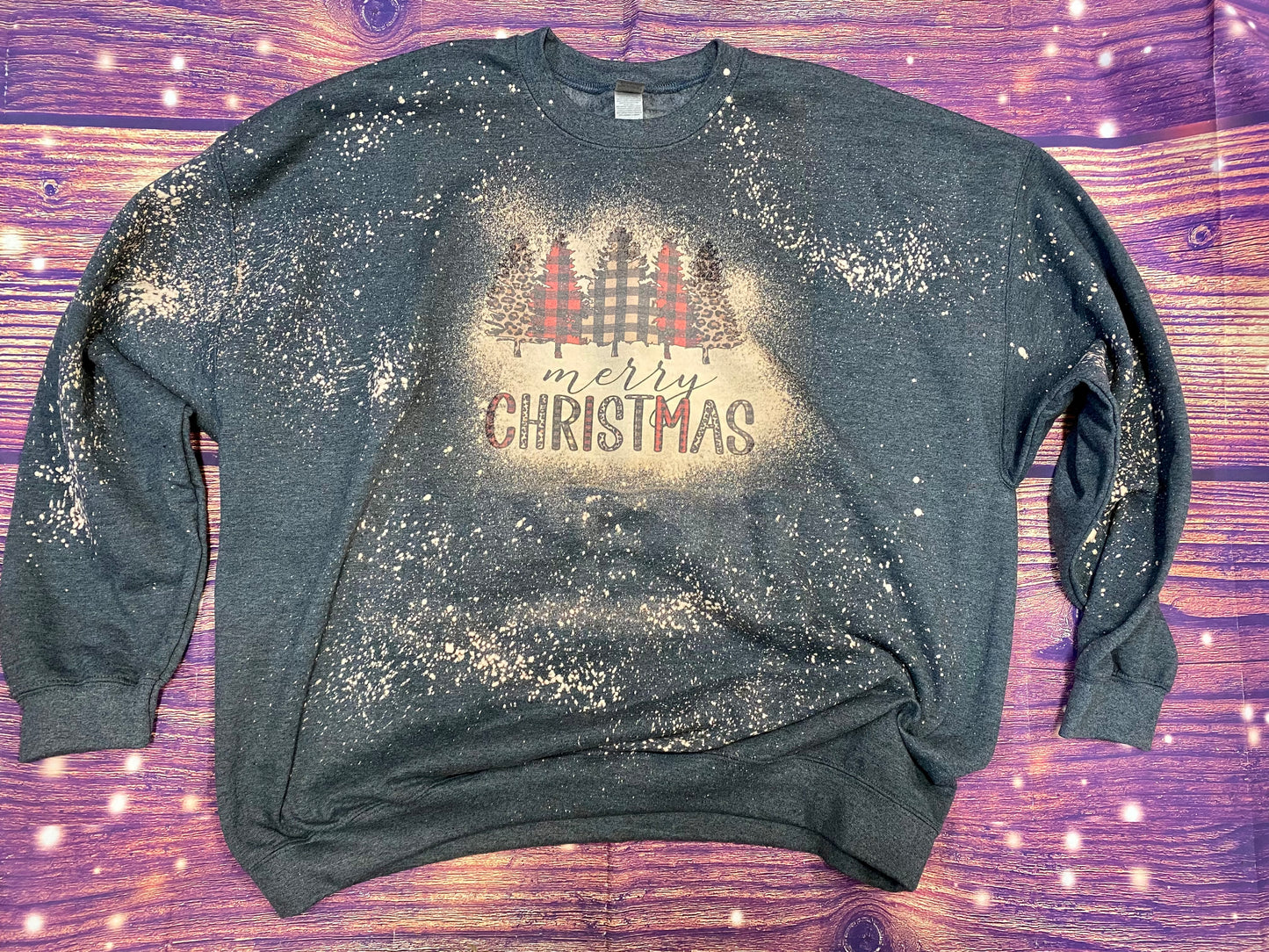 Merry Christmas Trees Bleach Sweatshirt