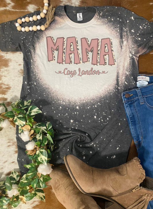 Blush Boho Personalized Mama Bleach Tee