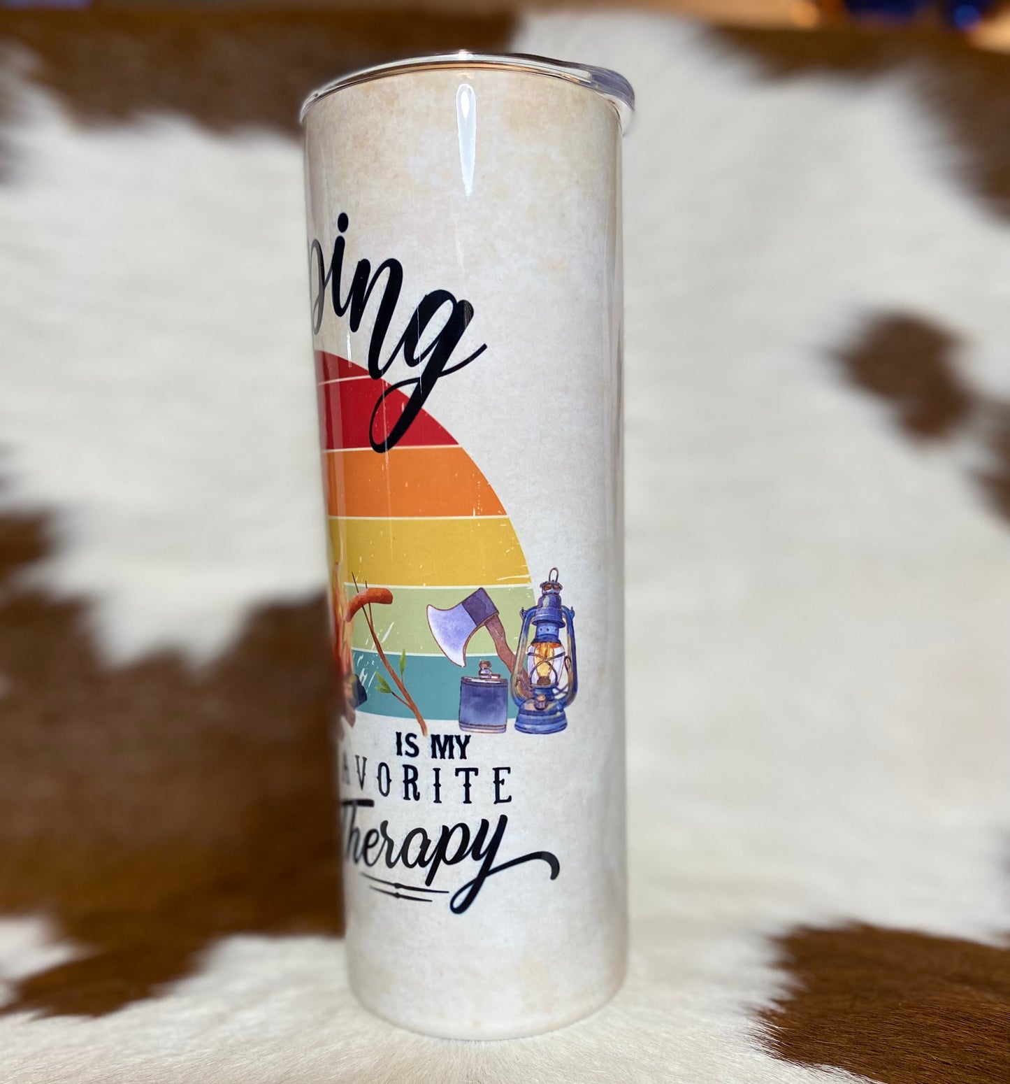 Camping Therapy Tumbler