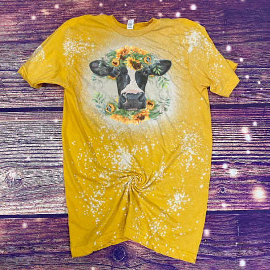 Sunflower Cow Bleach Tee