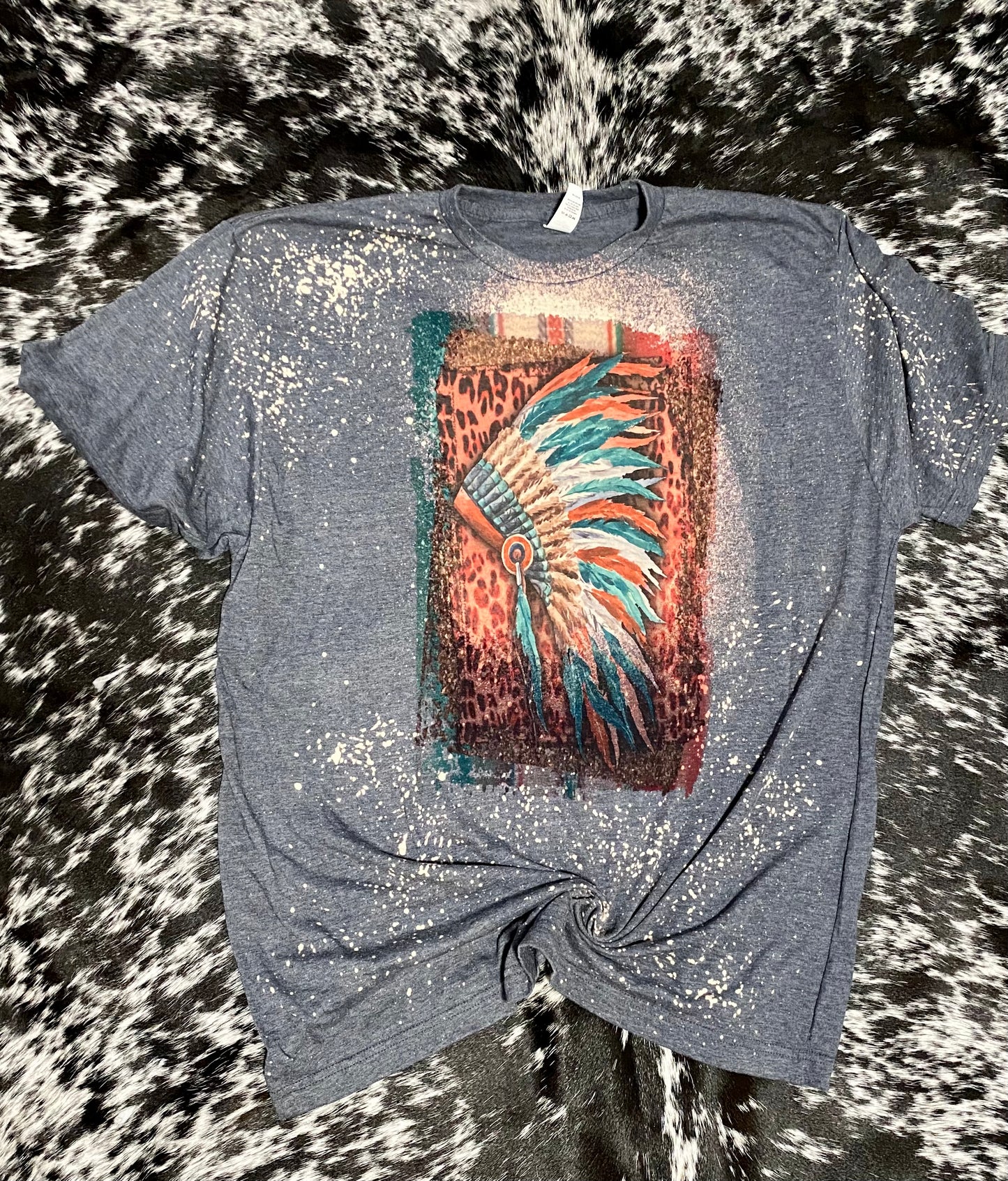 Indian Headdress bleach tee