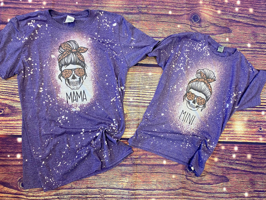 Mama and Me Set | Mama and Mini Bleach Shirt Set