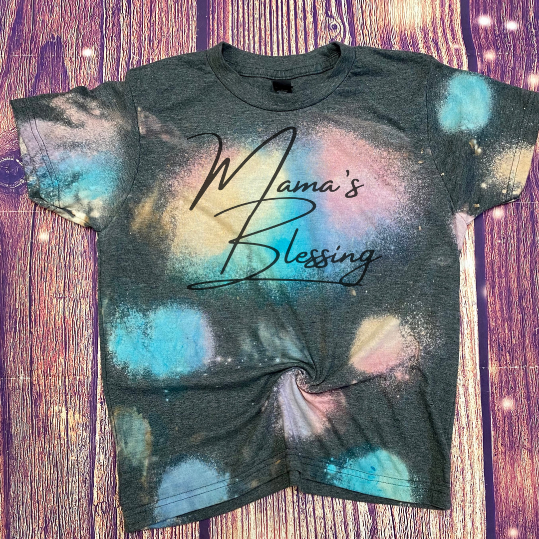 Mamas Blessing reverse Tie Dye youth Tee