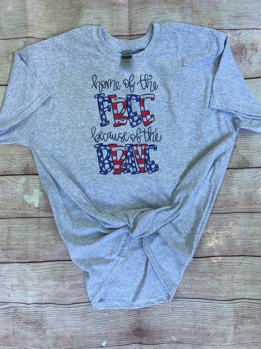 Home of the Free Patriotic Tee