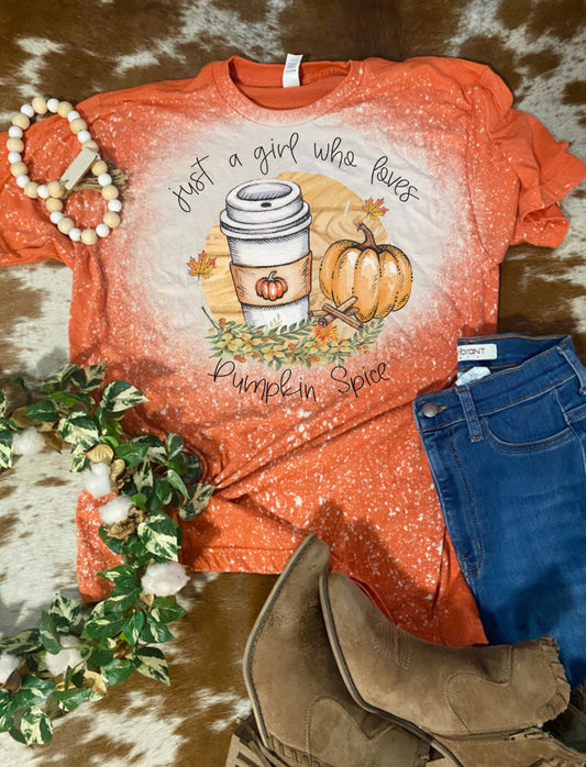 Loves pumpkin Spice Fall Bleach Tee