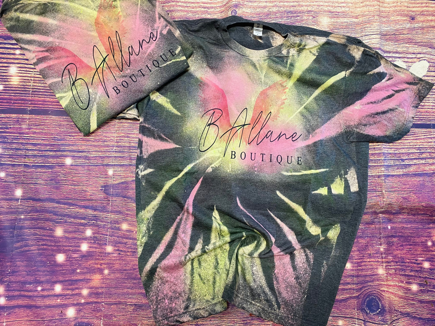 Custom Logo reverse tie dye Tee