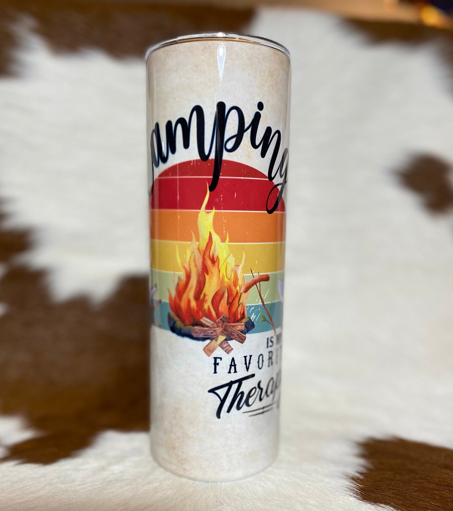 Camping Therapy Tumbler