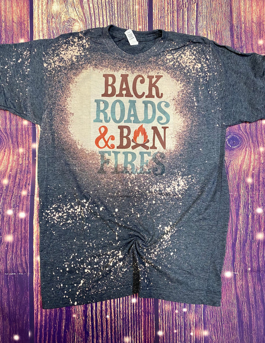 Back Roads Bon Fires Bleach Tee