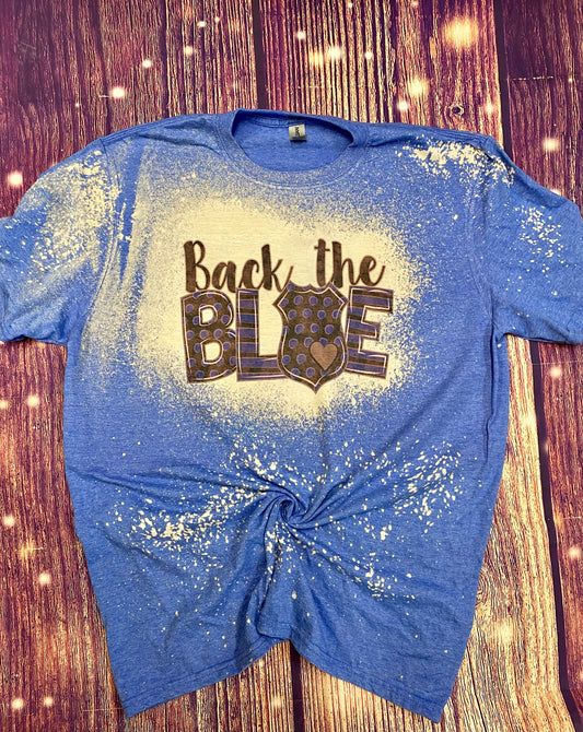 Back the Blue Bleach Tee