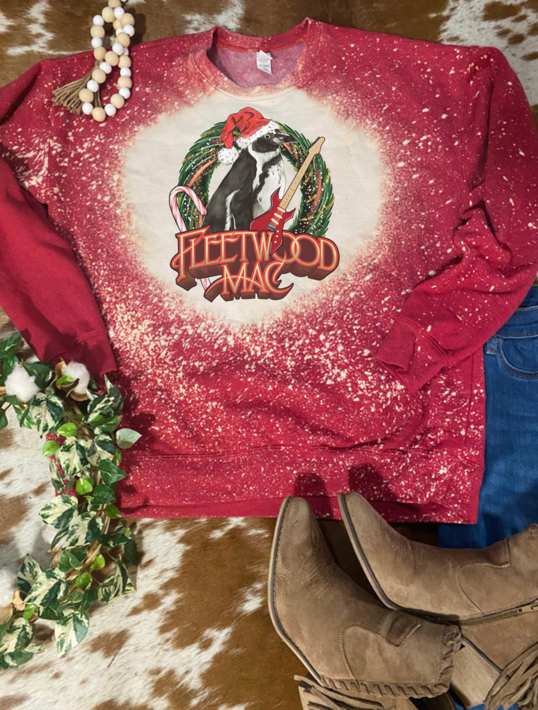 Fleetwood Mac Christmas Bleach Sweatshirt