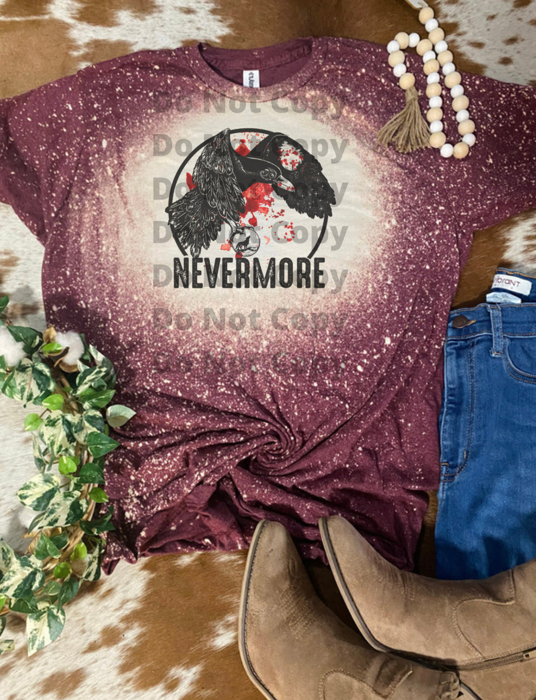 Nevermore Halloween Bleach Tee