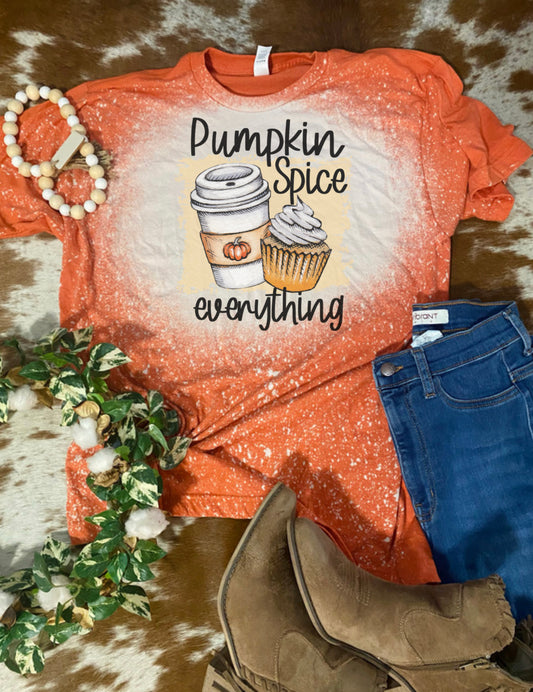 Pumpkin Spice everything Fall Bleach Tee